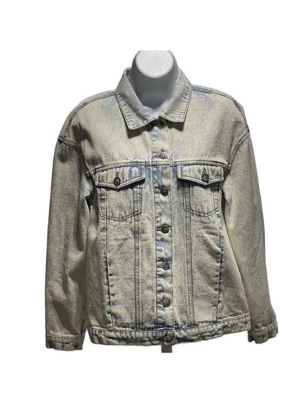The Fifth Women’s Light Wash Denim Jacket S Casual Button-Up